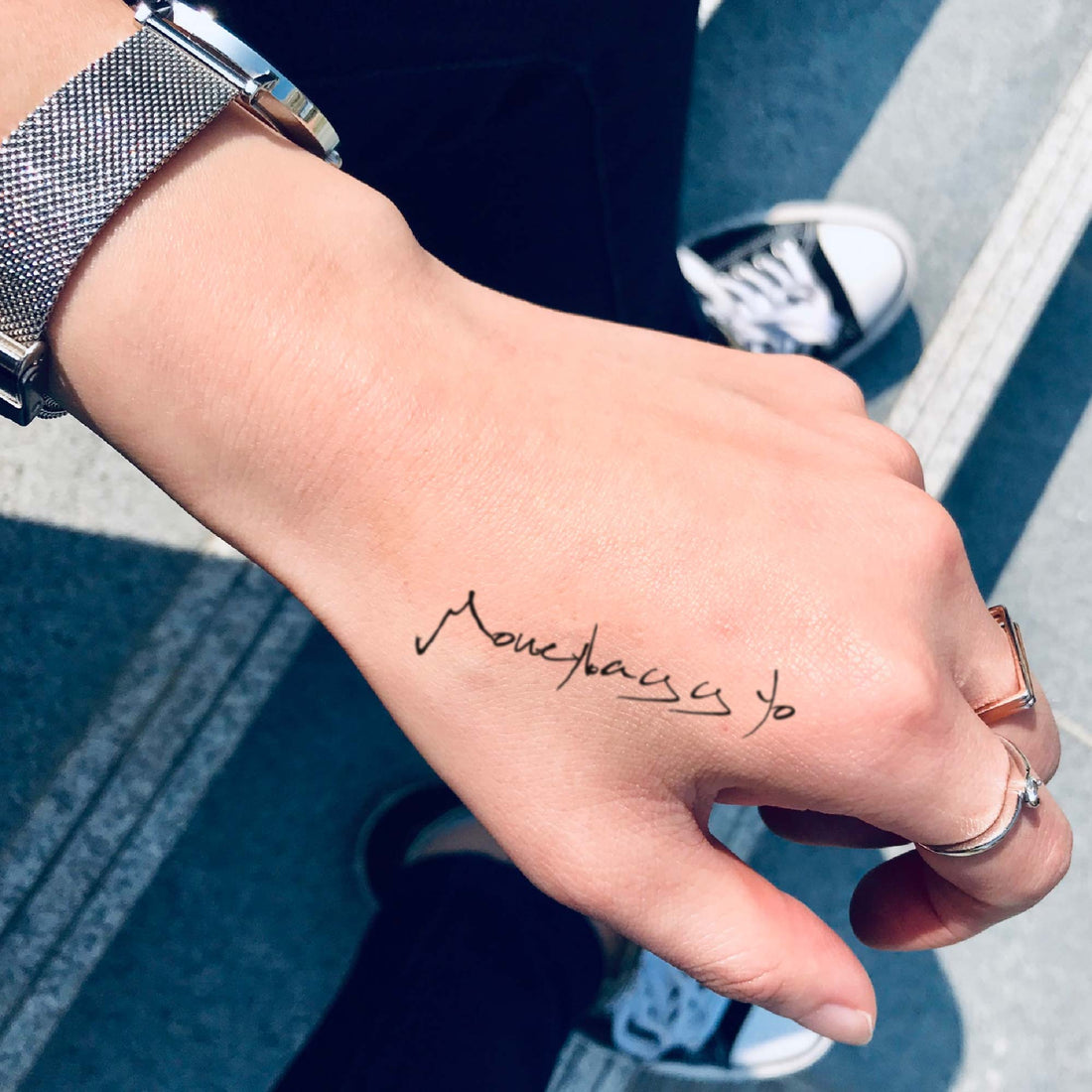 Moneybagg Yo custom temporary tattoo sticker design idea inspiration meanings removal arm wrist hand words font name signature calligraphy lyrics tour concert outfits merch accessory gift souvenir costumes wear dress up code